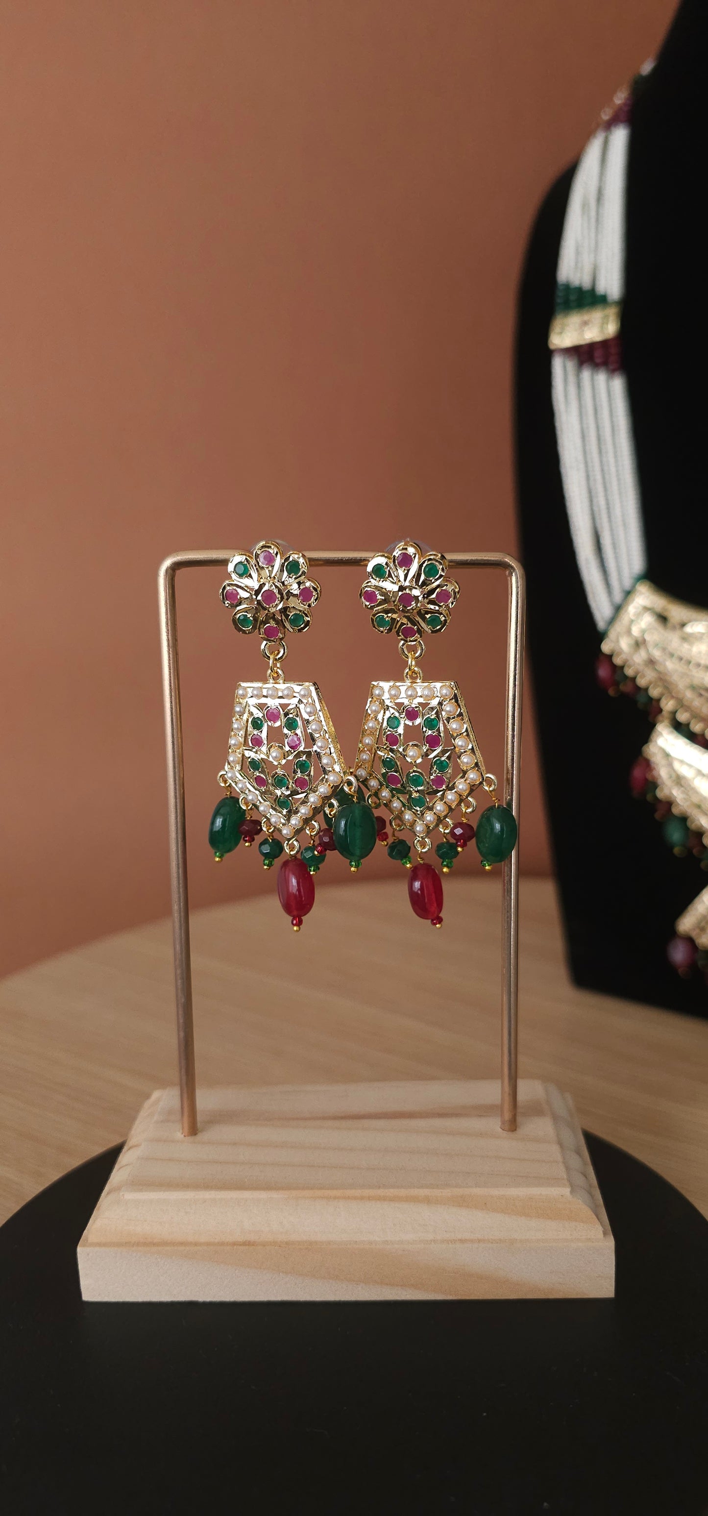 Afreen three-step long necklace set