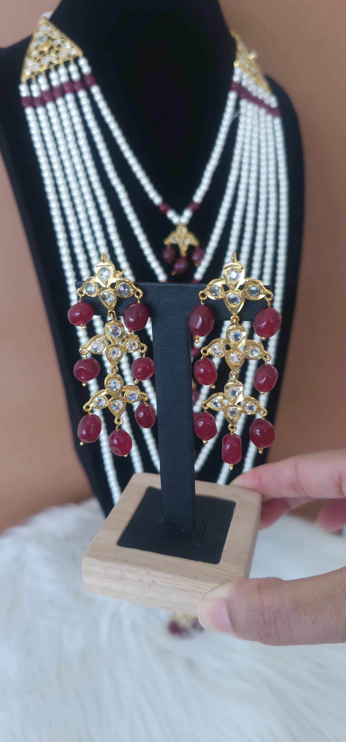Durrah sath lada necklace set