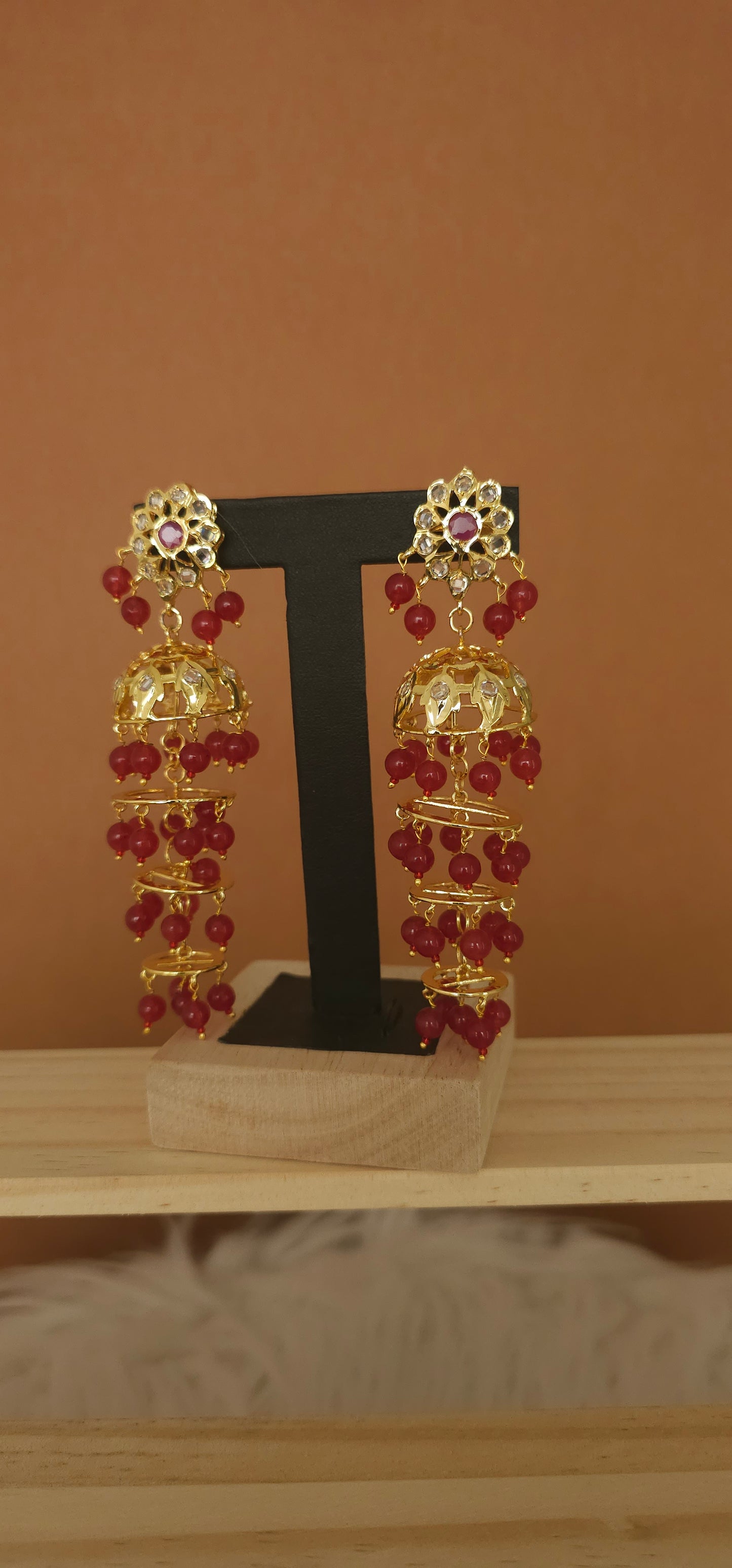 Kashish layered jhumka earrings