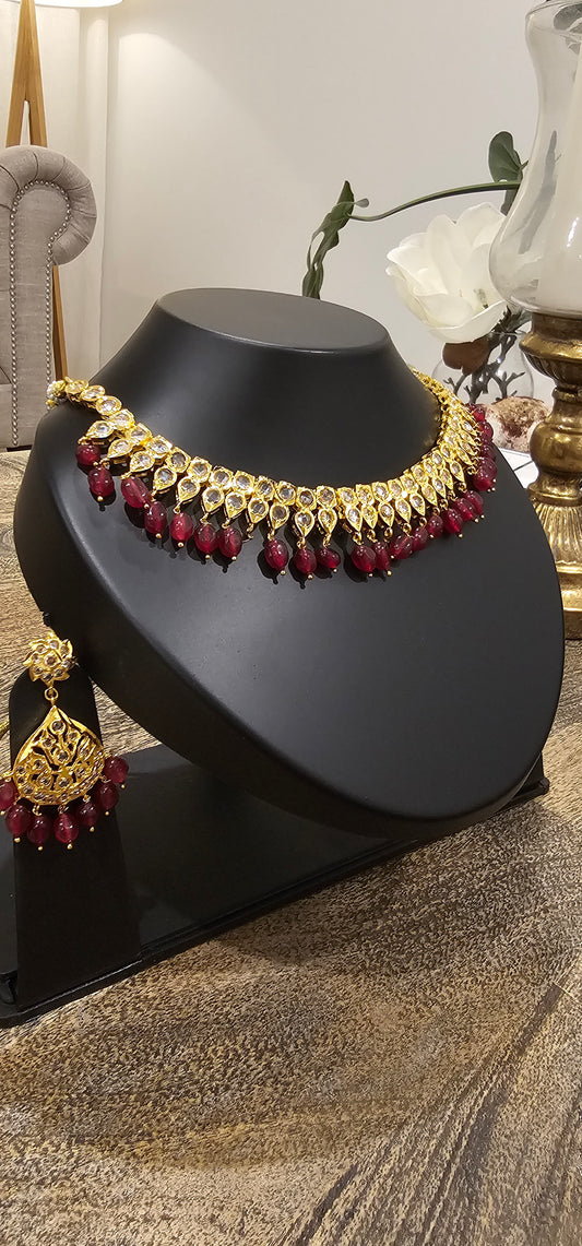 Khumar red awazey set