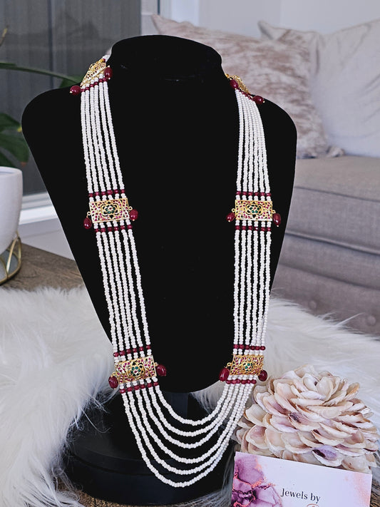 Adaa side pendants necklace