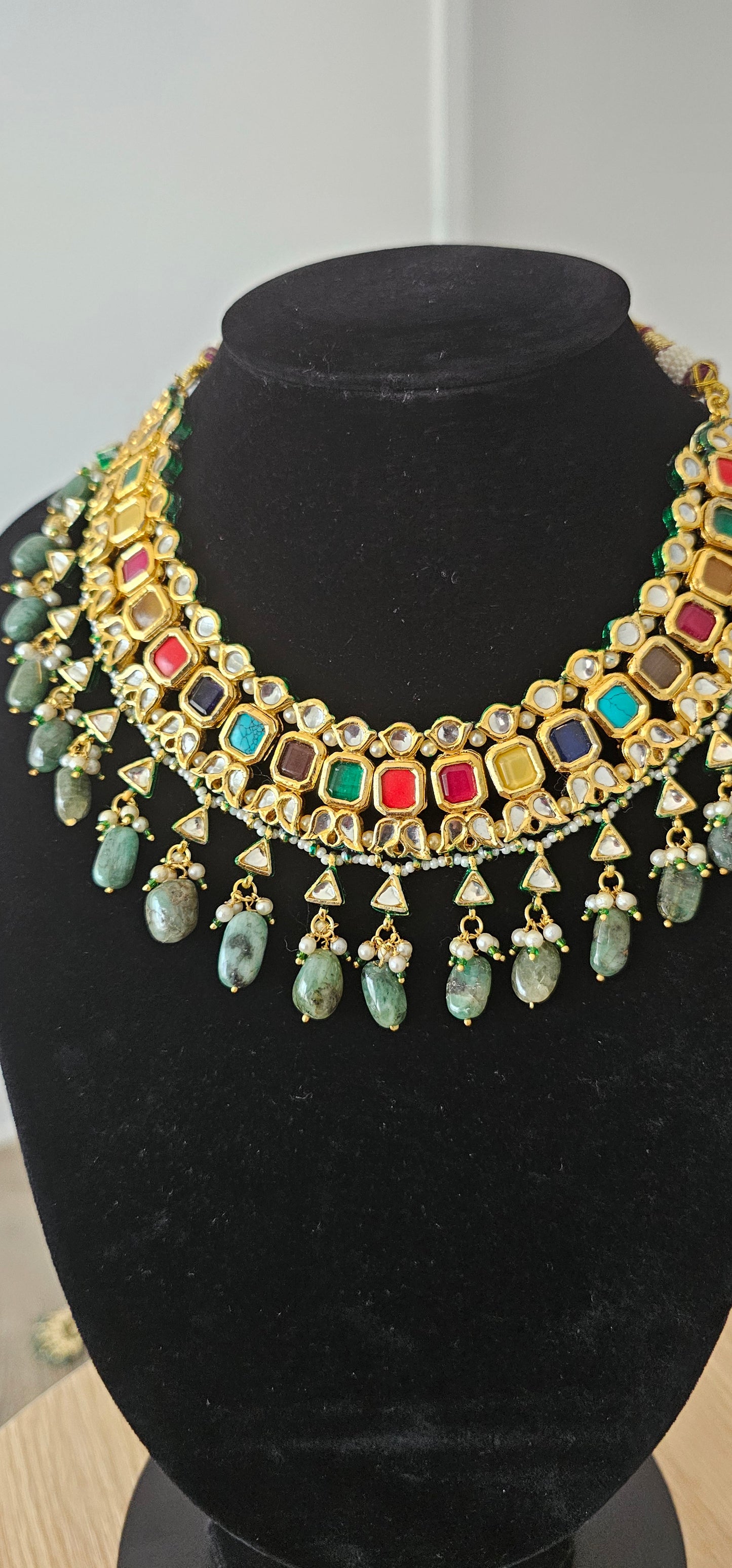 Meenakari Kundan necklace set