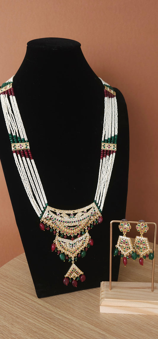 Afreen three-step long necklace set