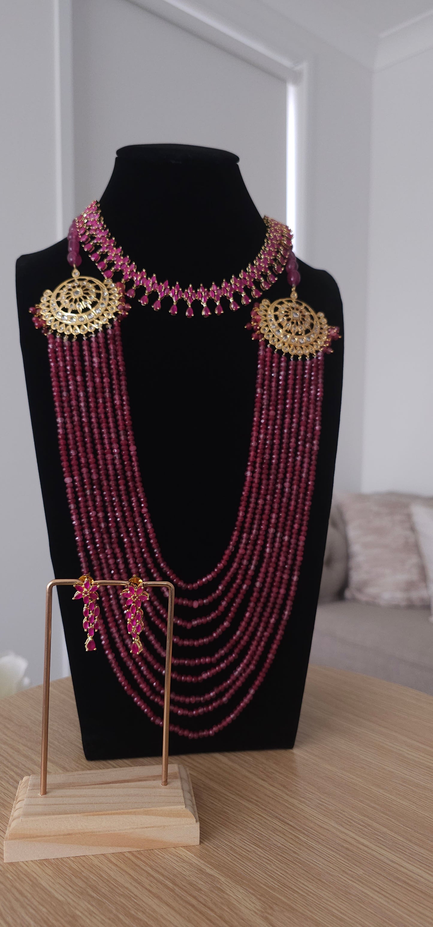 Abida Ruby necklace set