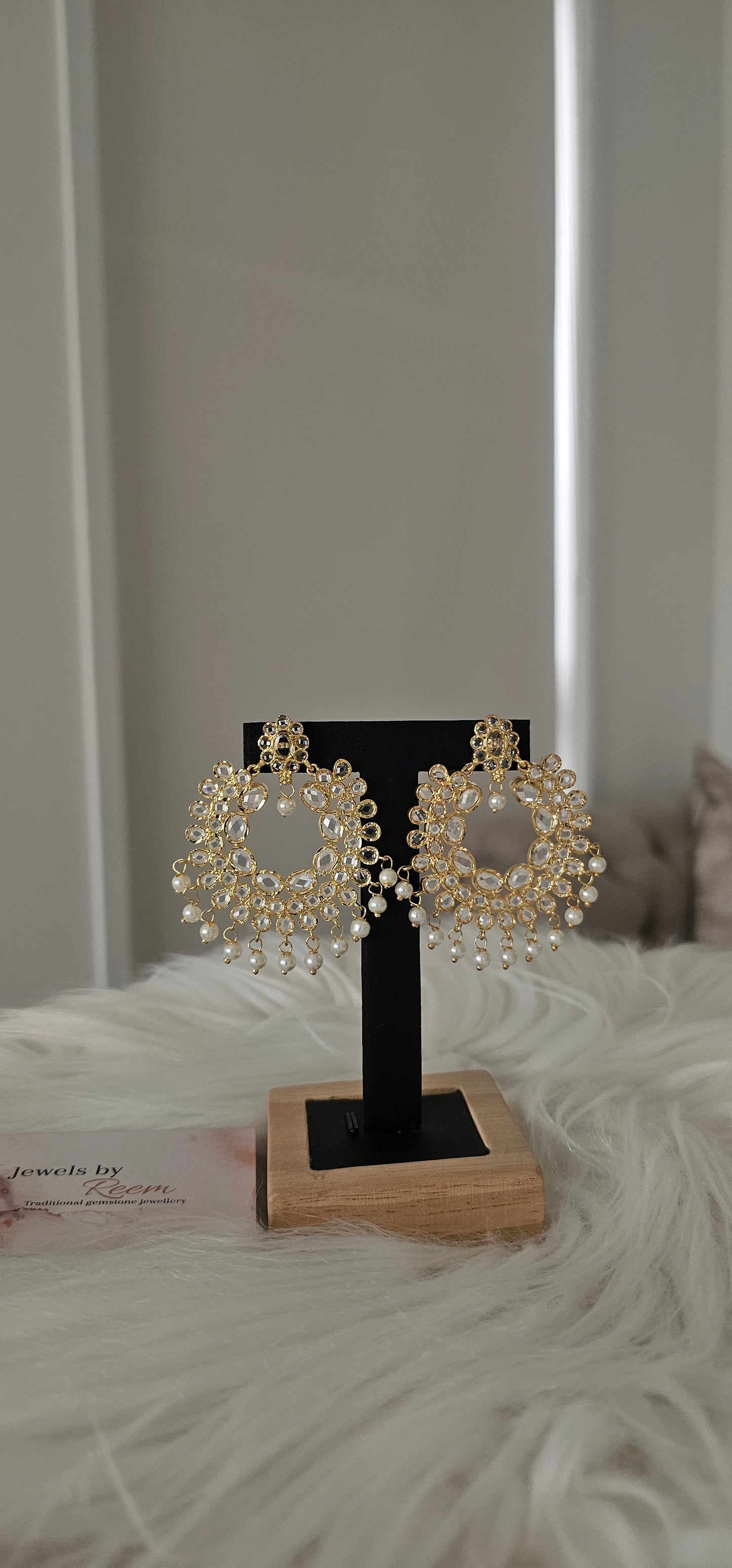 Alamzeb double chand bali earrings