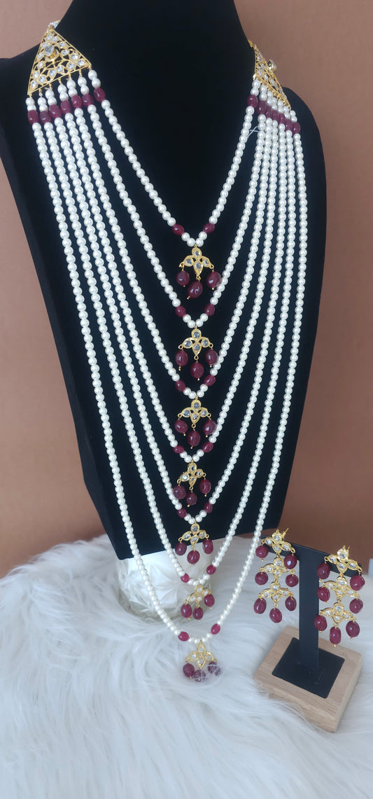 Durrah sath lada necklace set