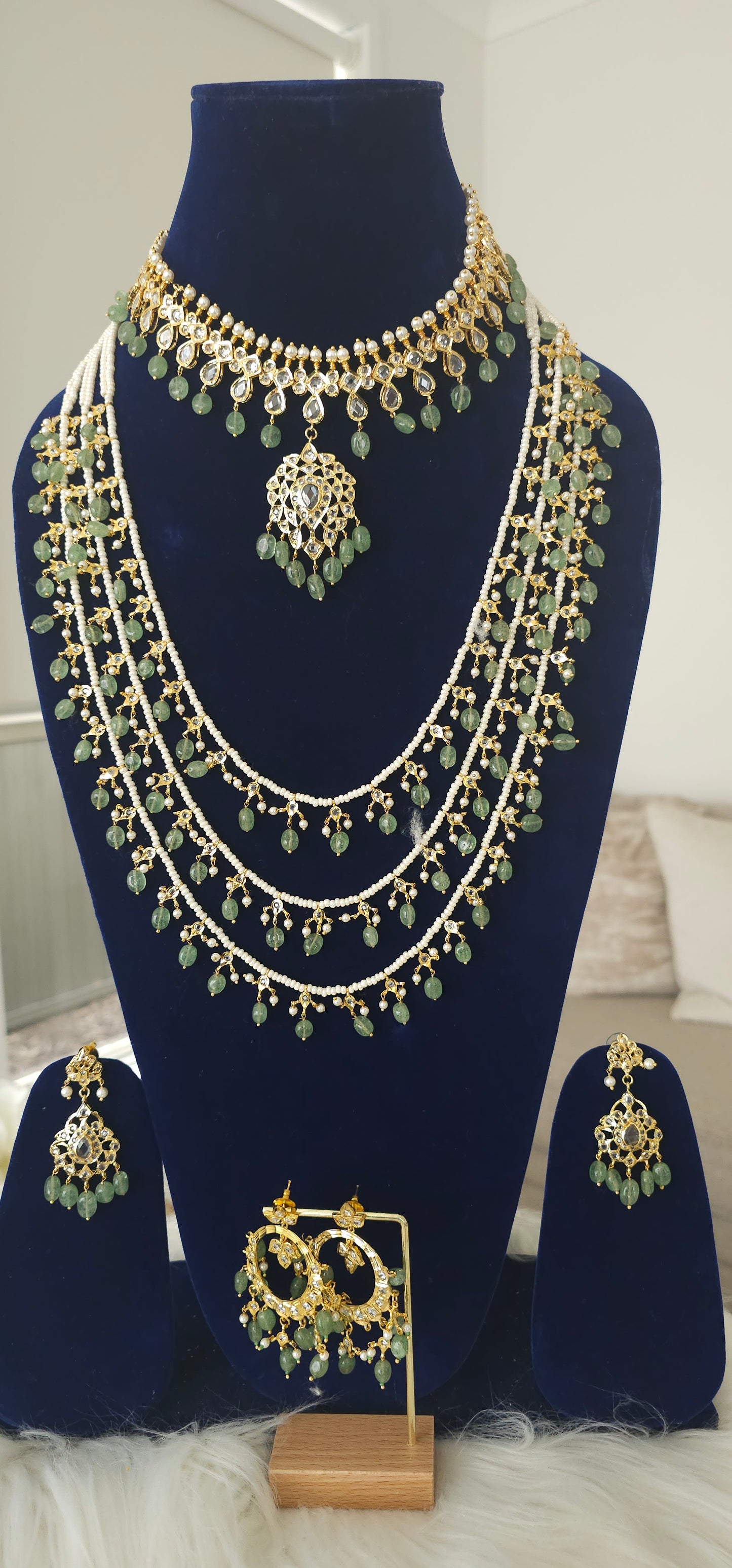 Zeenat three-layered long necklace
