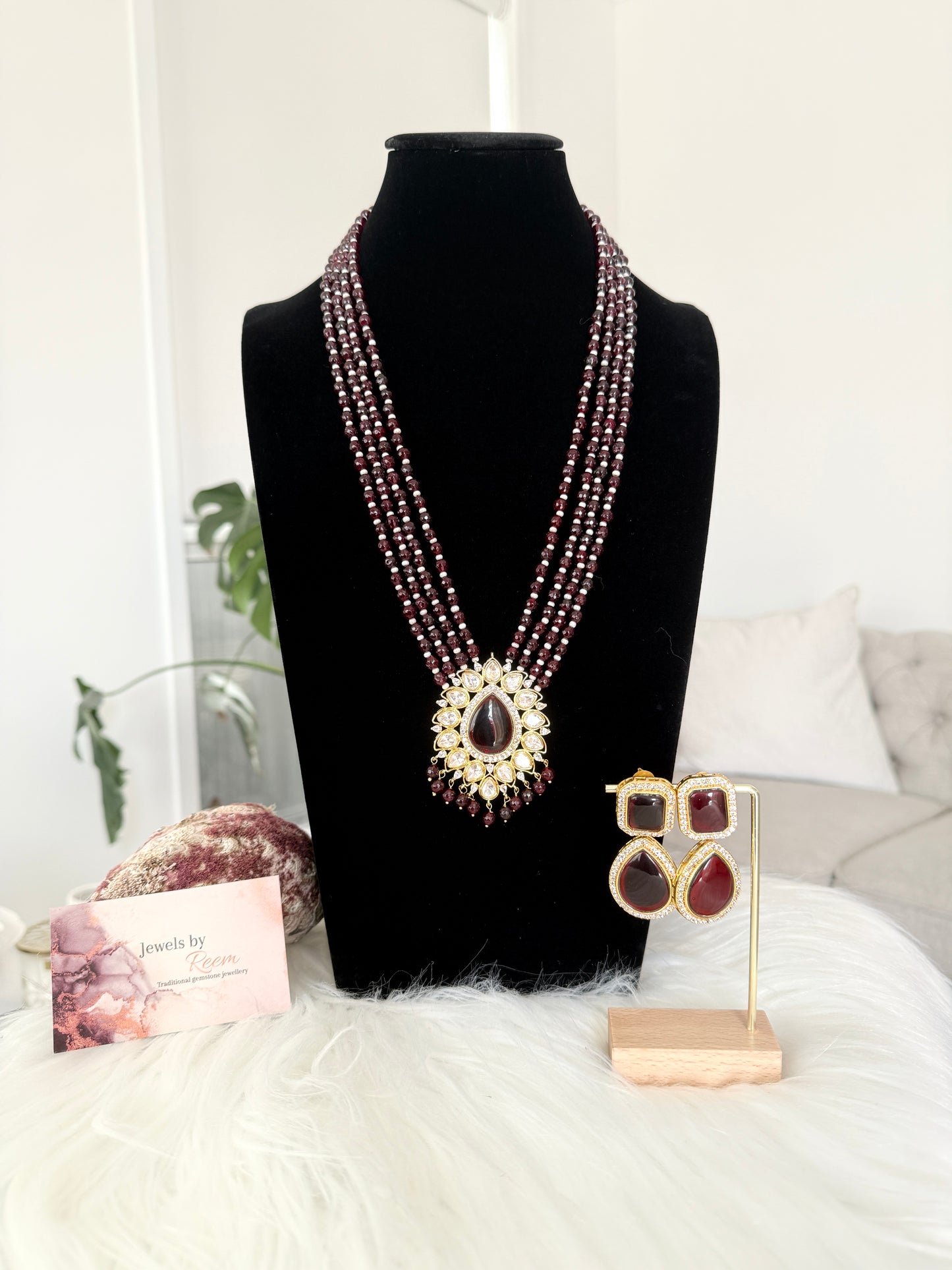 Yaqut Onyx beads necklace set