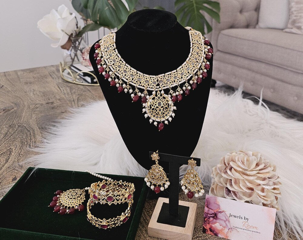 Ruby-na Bridal Necklace set