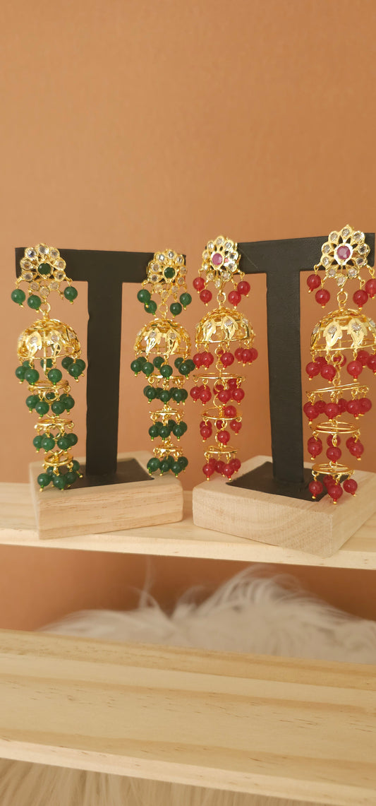 Kashish layered jhumka earrings