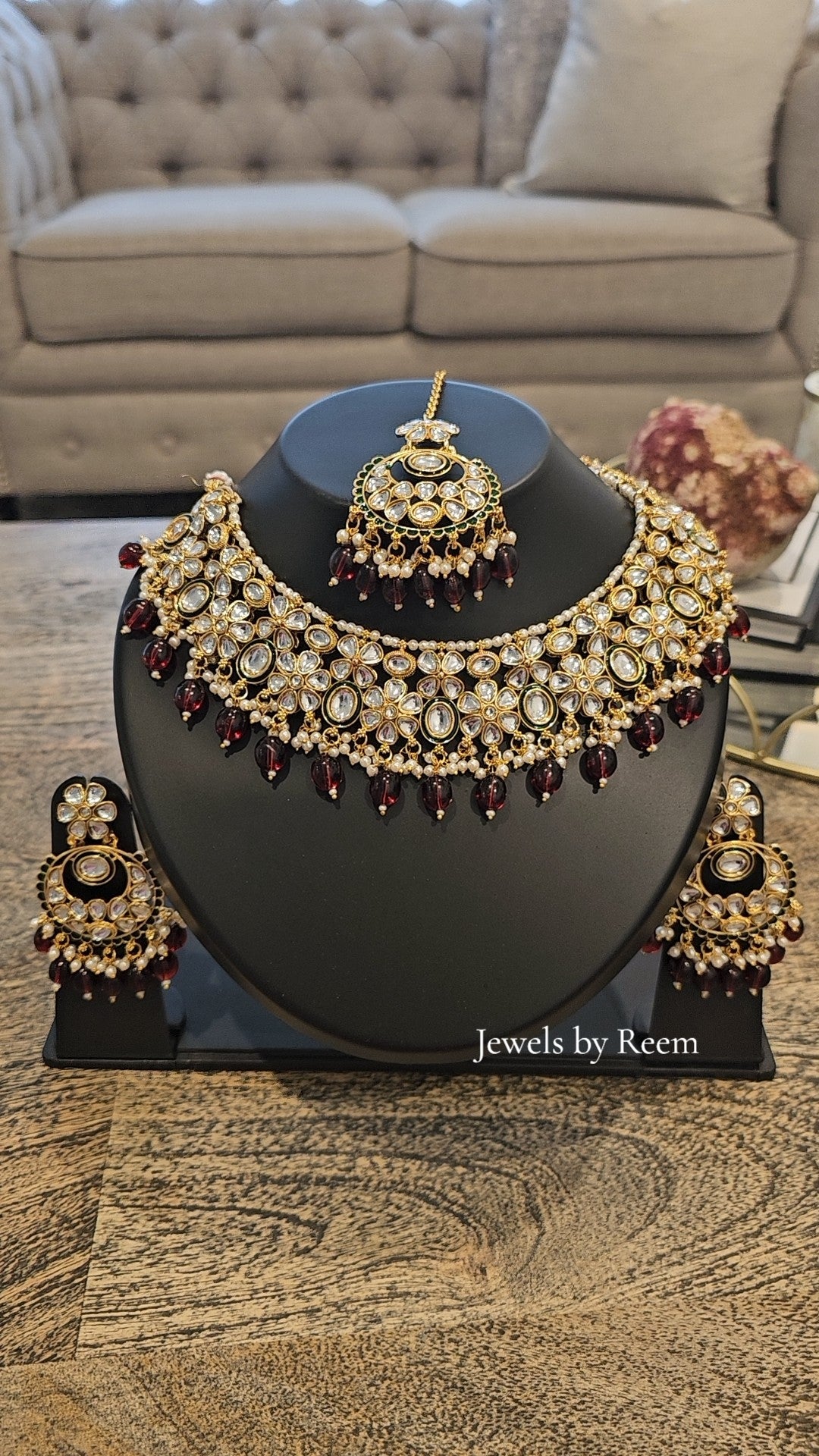 Jaipuri Kundan necklace set